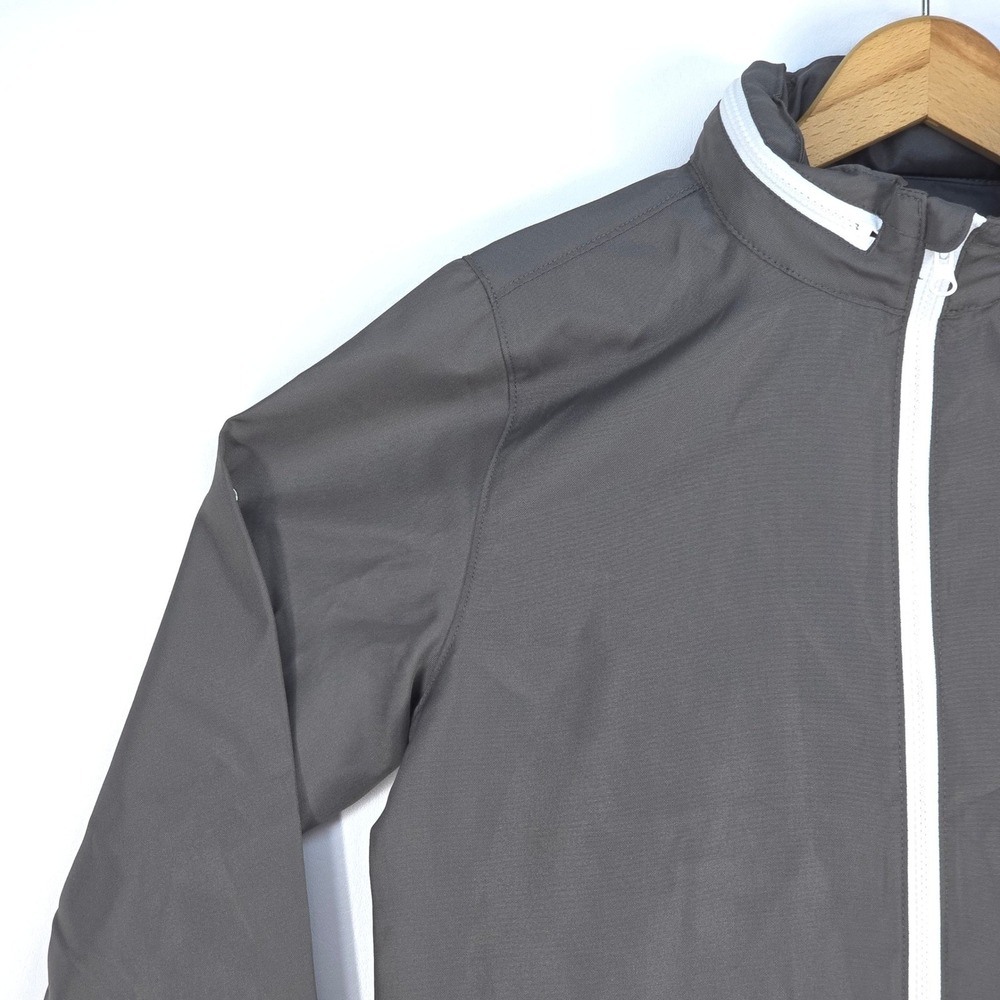Huk Breaker Performance Windbreaker Jacket Gray Hooded Lightweight Shell Medium - Picture 10 of 16